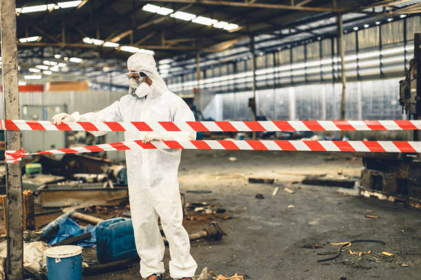 Professional Sewage Cleanup technician working in Bradley Beach, NJ